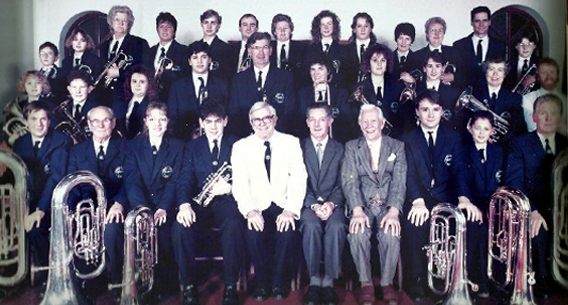 Manea Silver Band in Manea Methodist Chapel, c.1980s