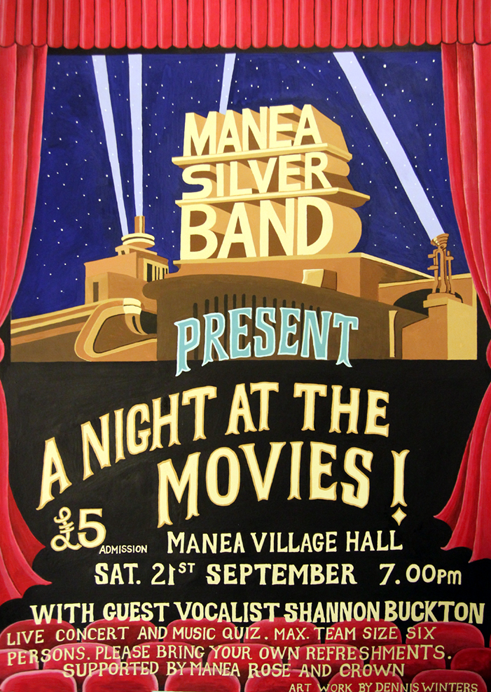 Manea Silver Band present a Night at the Movies, Manea Village Hall, 21st September 2013, 5 admission